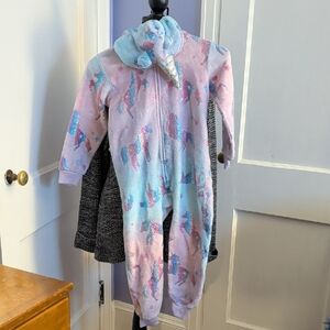 PJ Place Glittery Unicorn Pajamas With Hoodie Sz 5/6
